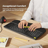 Wireless Ergonomic Keyboard, Split Keyboard With Wrist Rest, Usb-C Charging, 7