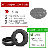 Cechya-0083 Replacement Earpads Ear Cushion Compatible With Sony Playstation Wireless Stereo 2.0 Headset For Ps4 Ps3 Psvita Headphones