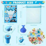 156 Pcs Under The Sea Party Favors Ocean Themed Gifts Bulk Sea Animal Stickers Squeeze Slap Bracelet Stampers Piñata Stuffers For School Classroom Prizes Birthday Goodie Bag Fillers