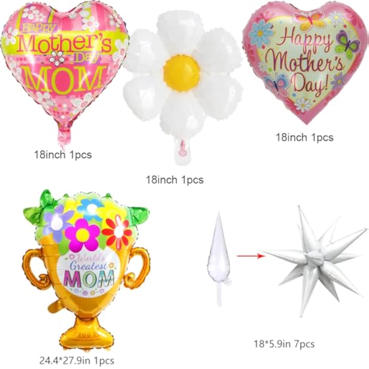 Mother'S Day Balloon Garland Arch Kit With 134 Pcs Mother'S Day Balloons Decorations Happy Mothers Day Foil Balloons Banner For Best Mom Ever Mothers Day Party Birthday Decoration Supplies