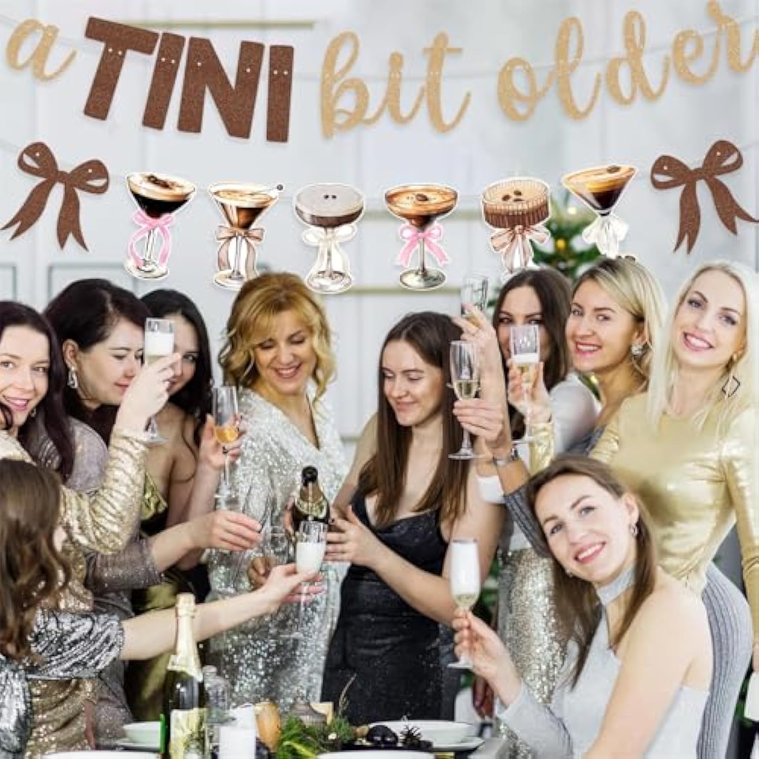 "A Tini Bit Older" Birthday Banner, Espresso Martini Garland for Party Decorations