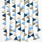 Dusty Blue Party Decoration Gray Blue Felt Hanging Triangle Mini Bunting Pennant Banner Flag For Baby Shower Birthday Wedding Nautical Ahoy Achor Bridal Shower Engagement Party Classroom Nursery Decor