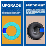 Replacement Earpads Ear Cushion Compatible With Jabra Revo Wireless/Wired I Thicker Memory Foam (Cooling Gel Fabric)