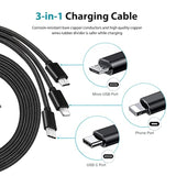 3-In-1 Usb Cable Charger Charging Cord Compatible With Apple Tv 4K Remote Control 1St 2Nd 3Rd 4Th, Ipad Pro 12.9/Pro 11 10Th Ipad, Beats X Beats Fit Pro, Flex Earbuds, Powerbeats Pro 3 2, Solo 4 3 2
