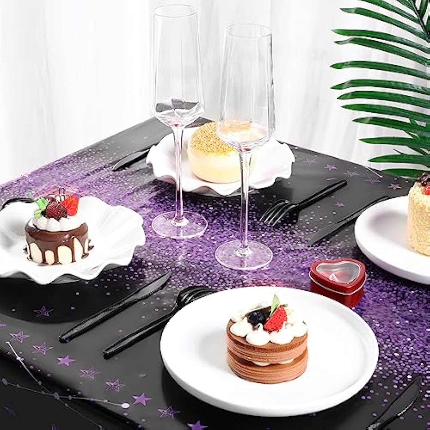 3PCS Happy Birthday Tablecloths (108"x54") for Party Decor, Baby Shower & More