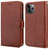 For Iphone 11 Pro Max Wallet Case With Card Holder Pu Leather Magnetic Detachable Kickstand Shockproof Wrist Strap Removable Flip Cover For Iphone 11 Pro Max 6.5 Inch (Brown)
