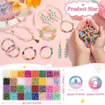 Pearl Beads For Jewelry Making, 32 Colors Round Pearls With Holes, 2000 Pcs 6Mm Handcrafted Colorful Loose Spacer Beads For Diy Craft Bracelet Necklace Earrings