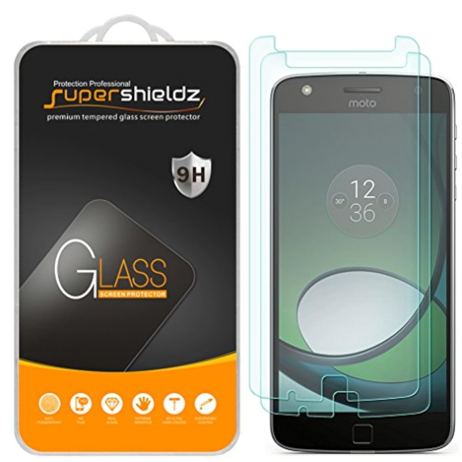 (2 Pack) Designed For Moto Z Play And Moto Z Play Droid Tempered Glass Screen Protector, Anti Scratch, Bubble Free
