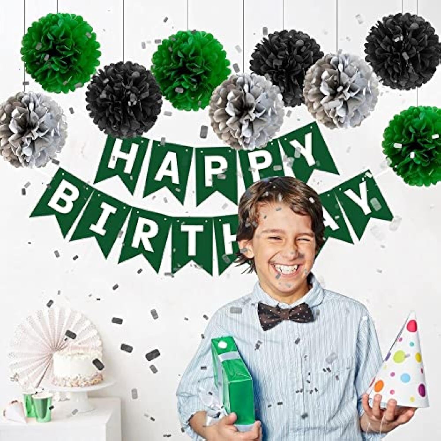 Birthday Decorations For Men, Green Party Decorations For Men Women Bo