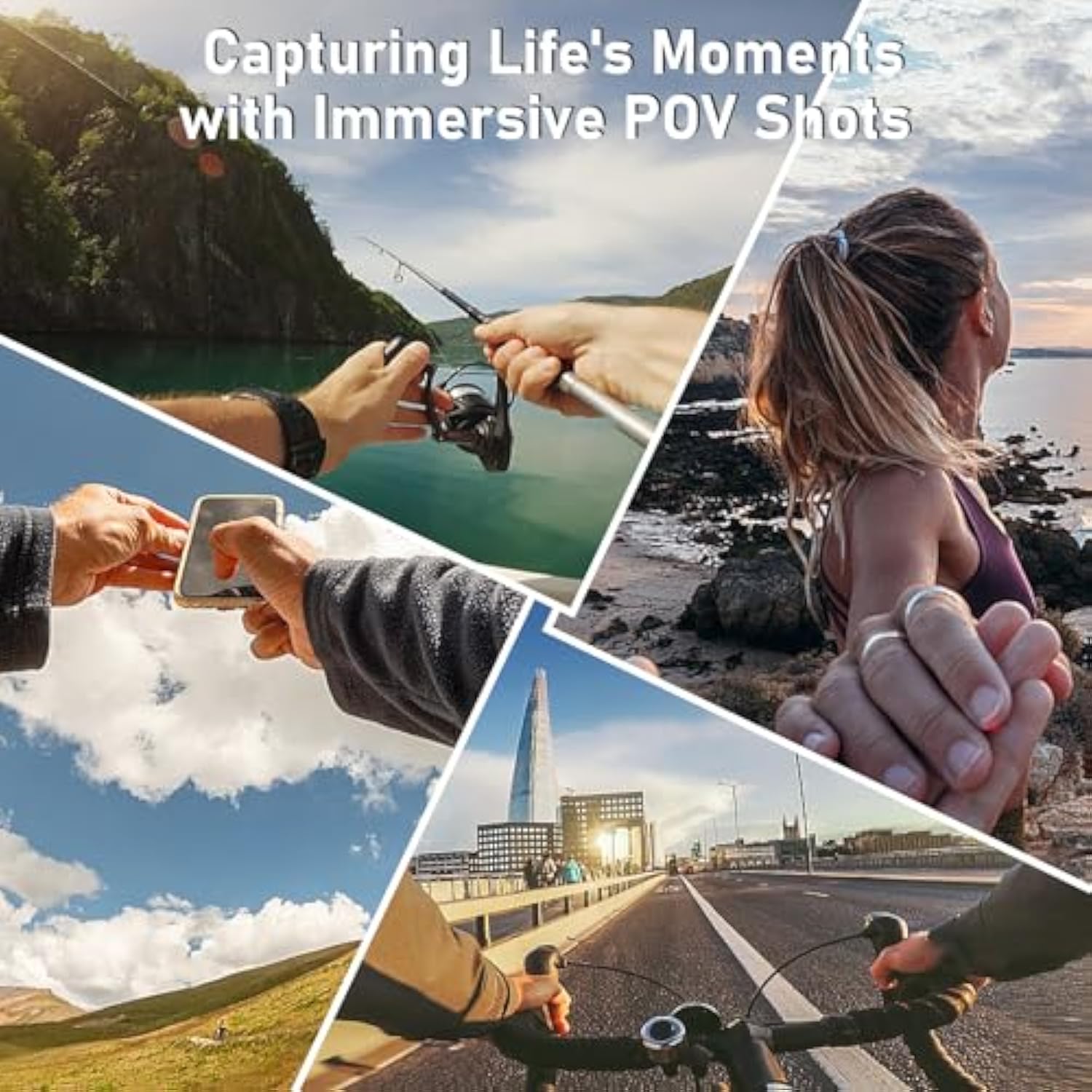 Magnetic Neck Phone Mount, Long Anti-Shake Holder for Recording & Vlogs (Grey)