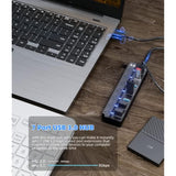Usb Hub 3.0, 7 Port Usb Hub With Led Individual On/Off Switches And Extended L