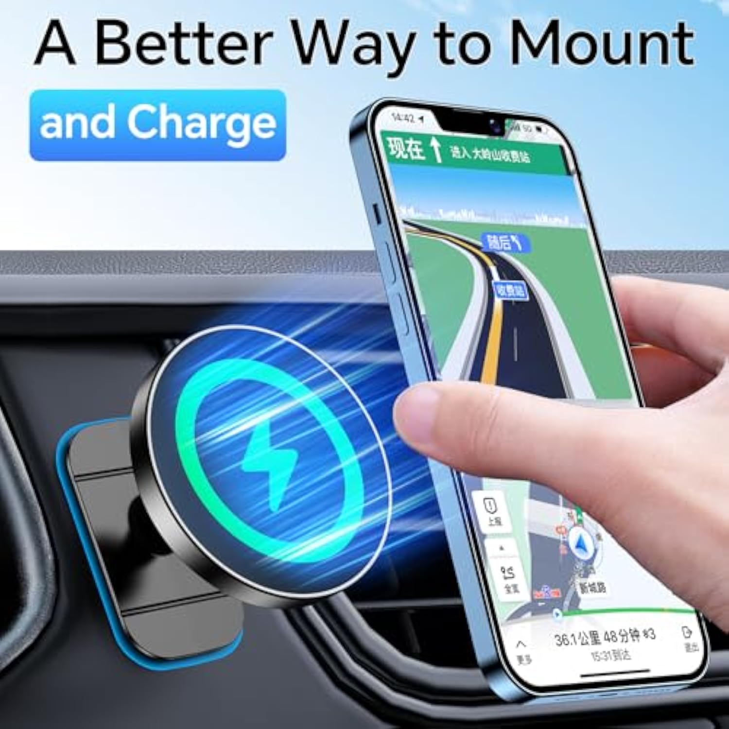 For Magsafe Car Mount Charger?100% Stable? 15W Magsafe Car Charger, Car Phone Holder Charger Mag Safe Car Accessories For Women Men Magnetic Wireless Car Charger Iphone 16 Pro Max 15 14 13 12