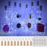 Wine Bottle Lights With Cork Switch [10 Pack] | Easy-To-Use 3.3Ft 20 Led Bottle Lights | Universal Size Cork Lights For