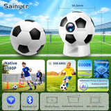 Soccer Fan'S Ultimate Native 1080P Projector With Built-In Apps, Bluetooth Projector With Dual Bond Wi-Fi 6, 180° Rotatable Integrated Stand, Gift For Big Soccer Match Supporters