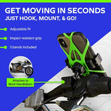 Bike & Motorcycle Phone Mount, Easy Install, Fits iPhone, Galaxy - 3 Bands