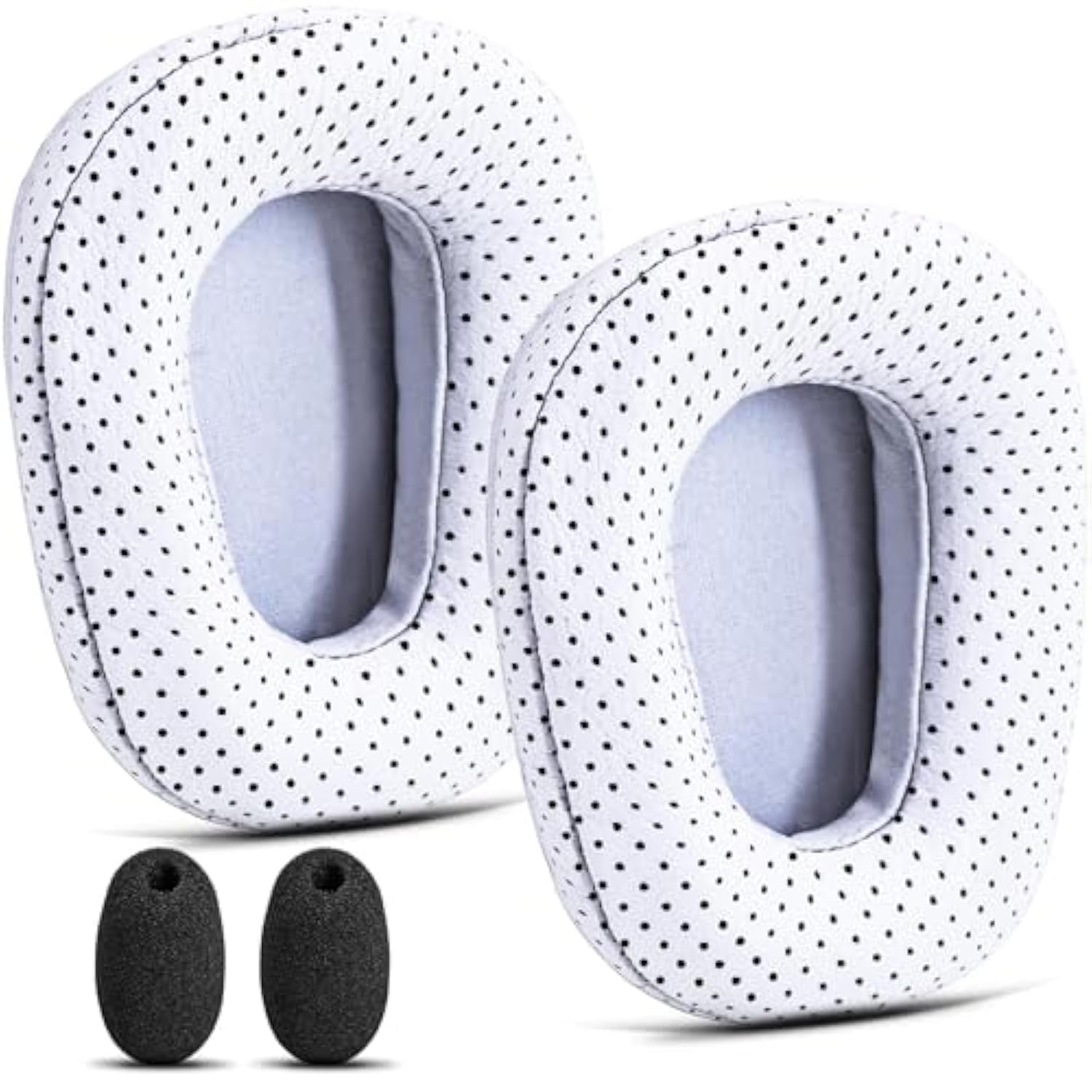B450-Xt B550-Xt Replacement Ear Pads Sheepskin Leather Ear Cushion Compatible With B450-Xt B550Xt Headset I B450 B550 Xt Kit Accessories (White)