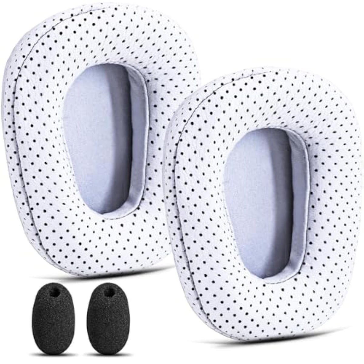 B450-Xt B550-Xt Replacement Ear Pads Sheepskin Leather Ear Cushion Compatible With B450-Xt B550Xt Headset I B450 B550 Xt Kit Accessories (White)
