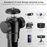 Projector Ceiling Mount with New Gimbal, Adjustable Length Projector Mount, ¼-Inch Screw, Compatible with Most Projectors, Ceiling/Wall Use with