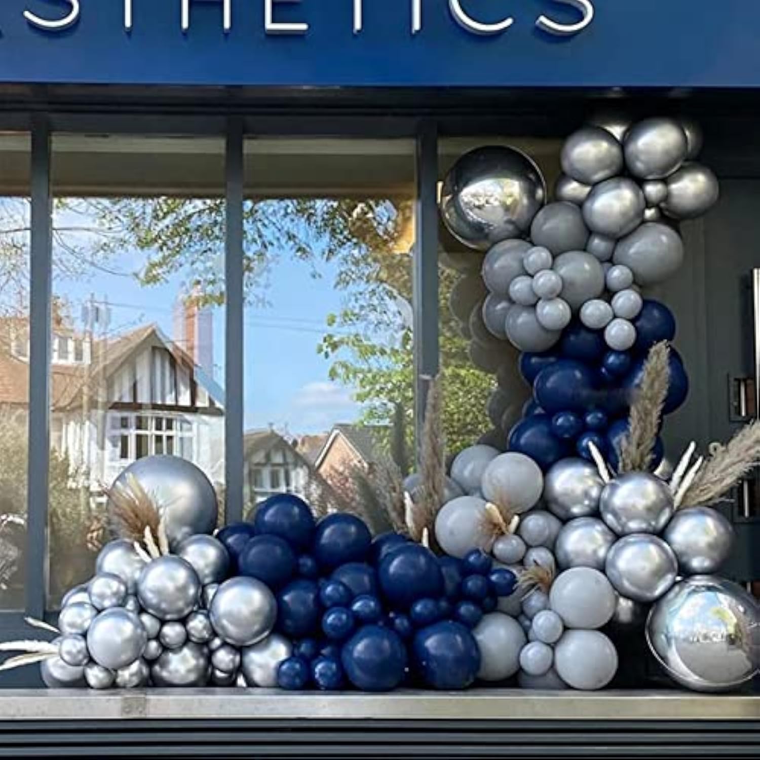 Navy Blue Balloons Different Sizes 105Pcs 5/10/12/18 Inch For Garland Arch Kit, Dark Blue Latex Balloons For Birthday Party, Graduation, Wedding, Baby Shower, Gender Reveal Party Decoration