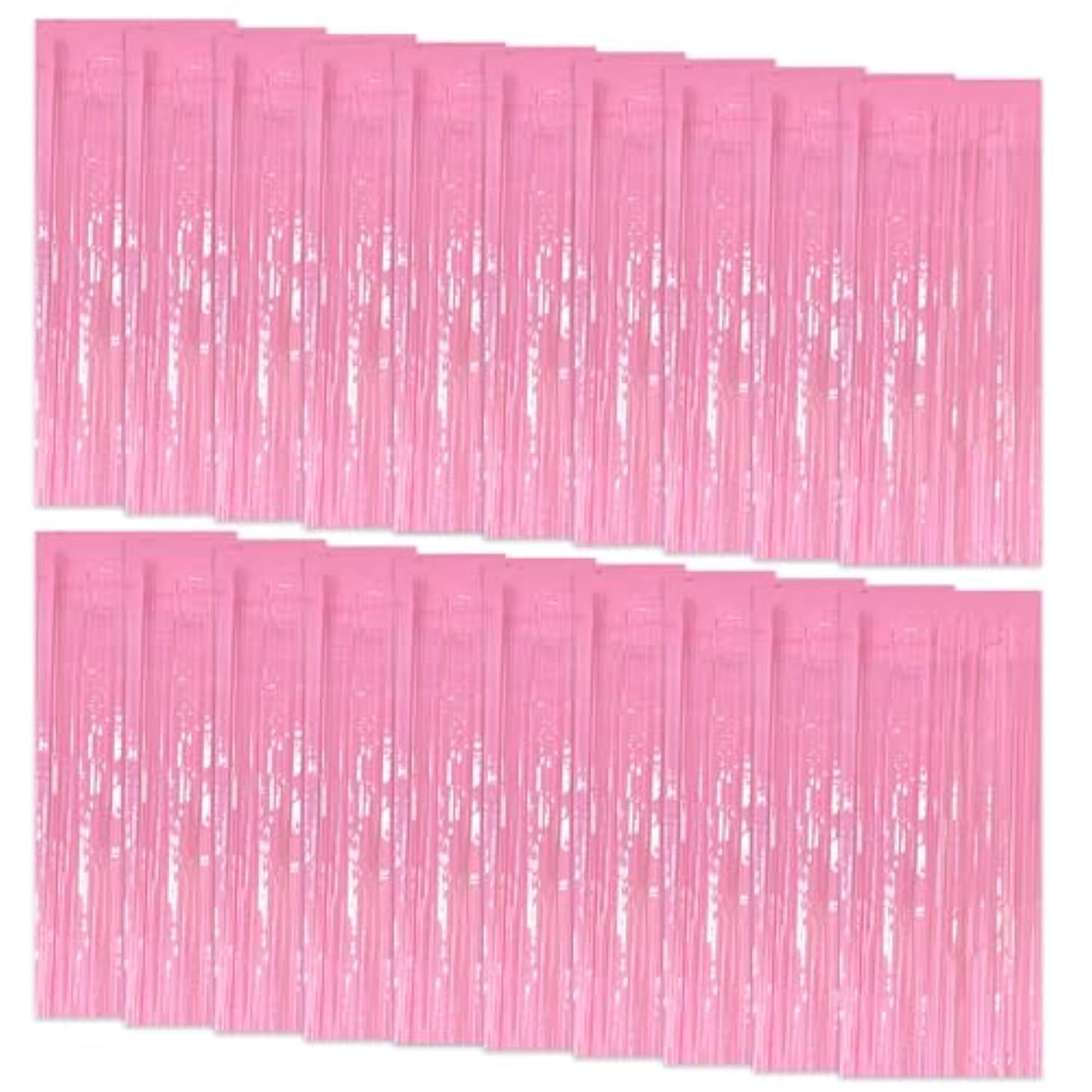 20 Pack Foil Curtain Pink Backdrop Streamers Metallic Tinsel Fringe Curtains Photo Booth Props For Birthday Wedding Engagement Bachelorette Christmas Holiday Celebration Party Decorations