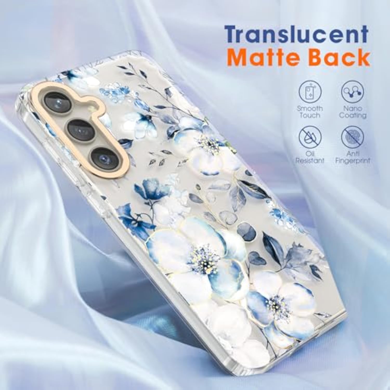 Case For Samsung Galaxy S25 Plus - Slim Fit Floral S-25 Plus Cover, Elegant Feminine Flower Design, Ultra-Thin Anti-Yellowing Protective Cute Shell For Women And Girls, (Blossom)