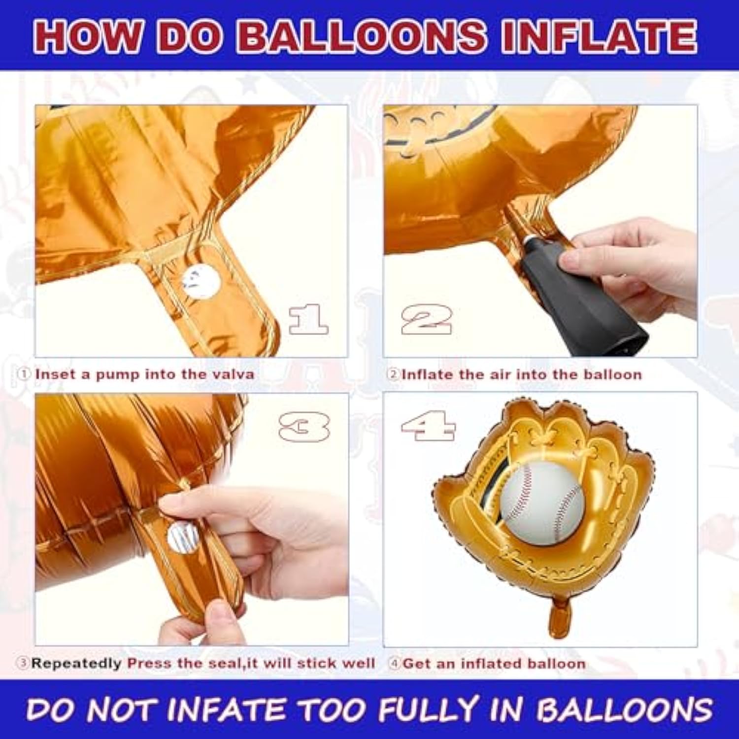 Baseball Party Balloons 32" Navy Number 9 & Sports Foil Balloons