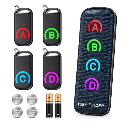 Key Finder, 80Db Rf Item Tracker Locator With Super-Long Working Range (Grey)