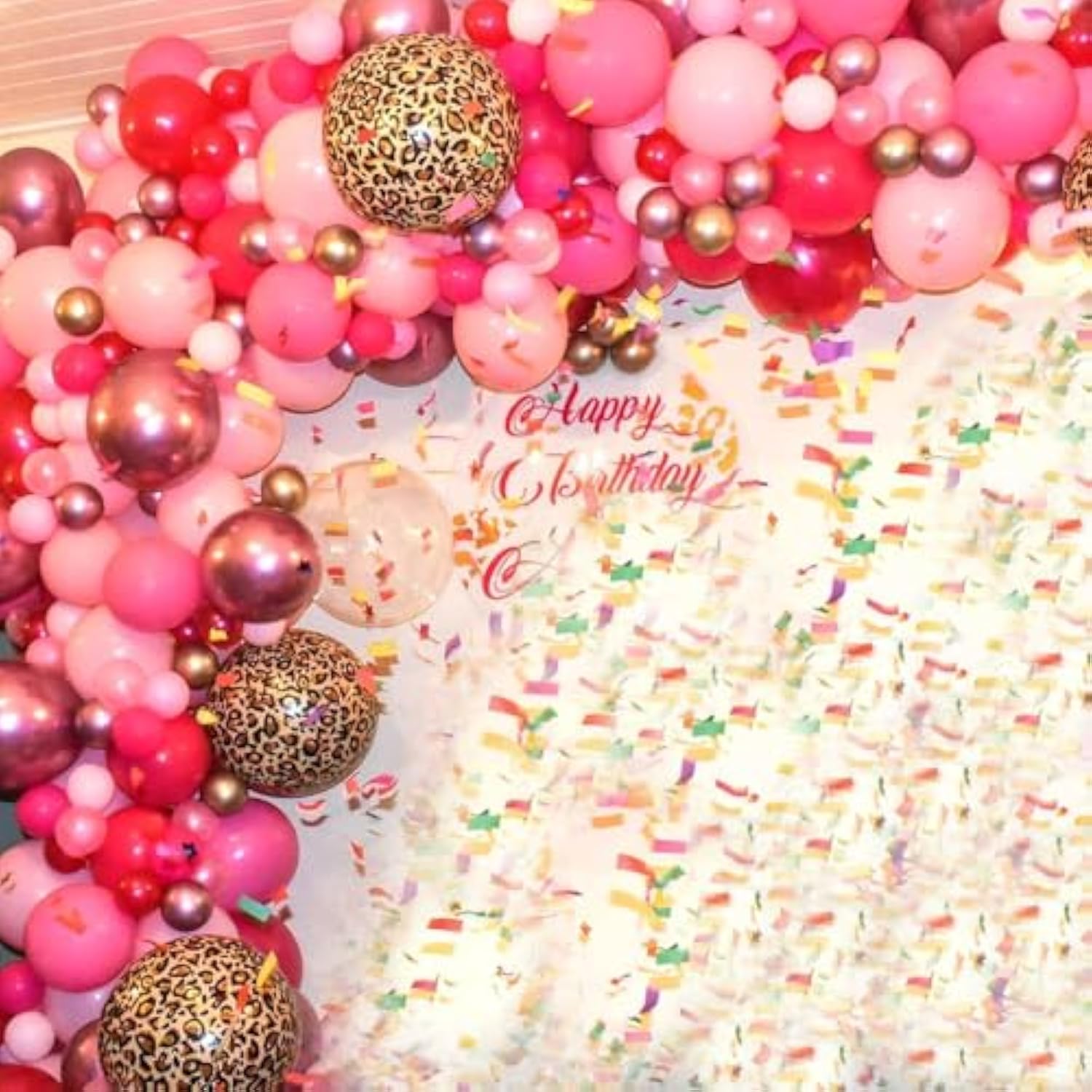 Pink Leopard Balloon Arch Kit: Safari Jungle Party Decor