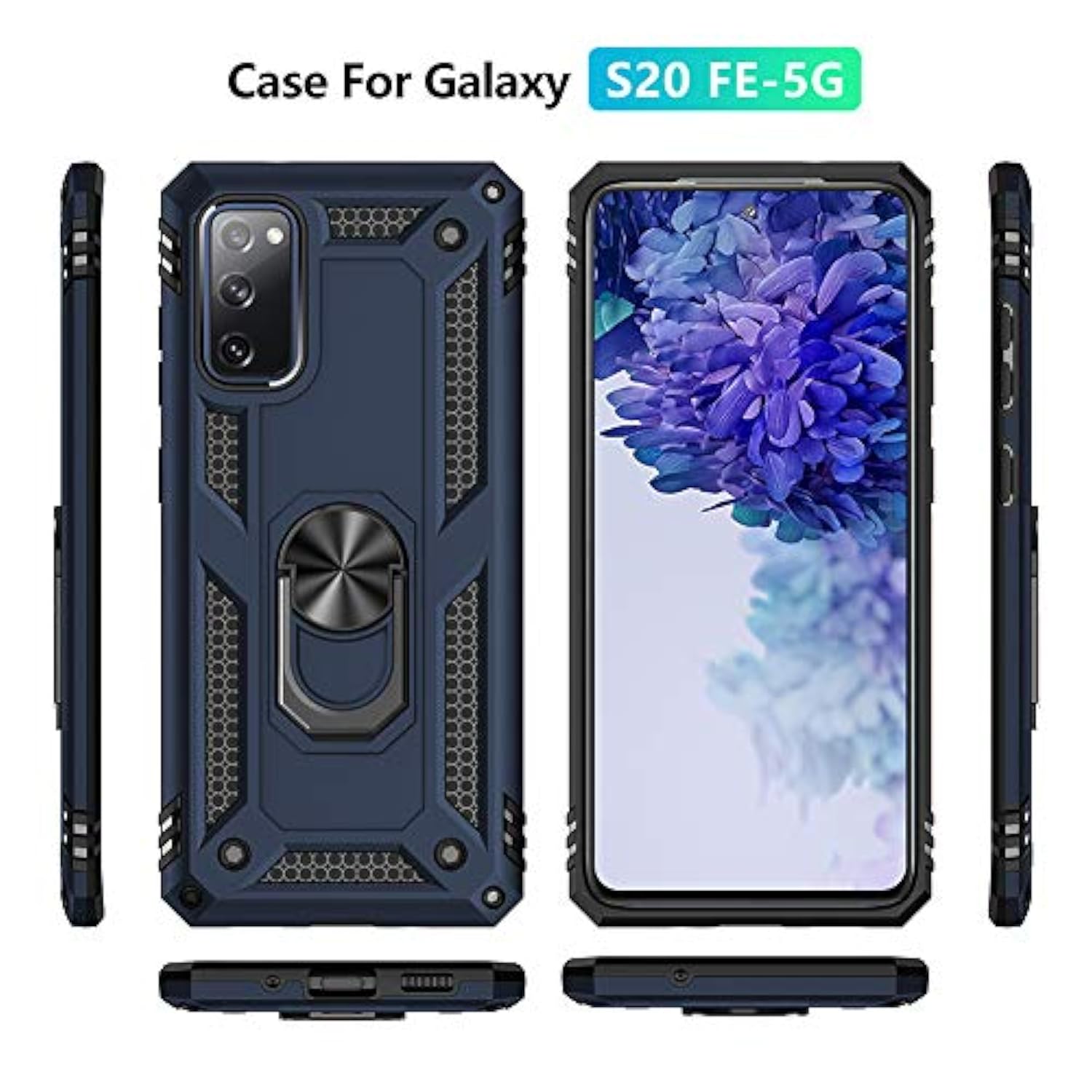 Samsung Galaxy S20 FE Case with Screen Protector, Military-Grade, Blue