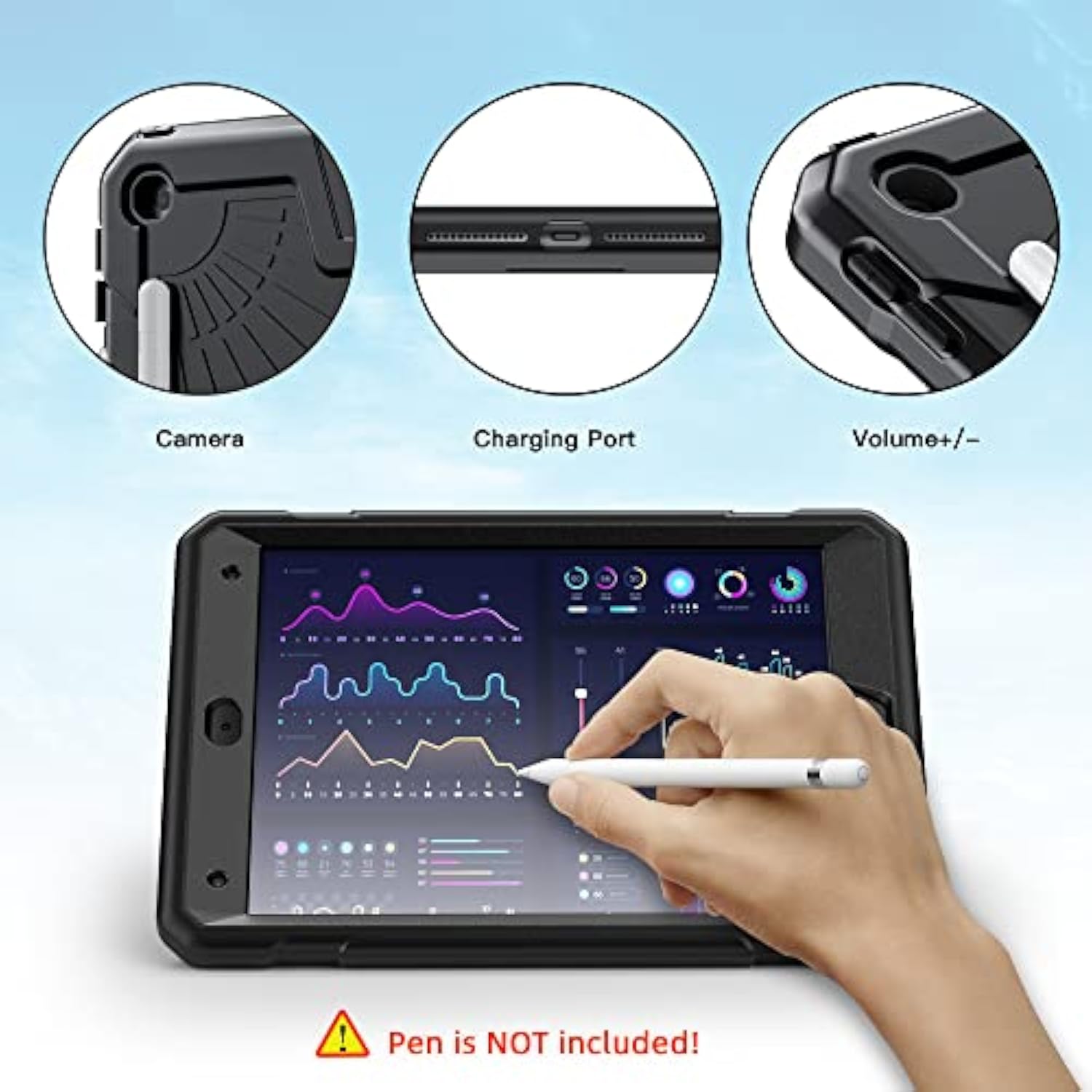 Ipad 9Th Generation Case For Kids With Glass Screen Protector 2021 | Ipad 10.2