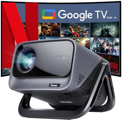 Projector With Apps Wifi And Bluetooth: [1500 Ansi/Ai Auto Focus/1000+ Apps/Google Tv Proyector] Daytime Projectors 1080P Smart Live Tv Movie, 4K Projector Compatible Phone/Game/Ipad/Laptop/Hdmi/Usb