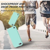 For Touch 7Th/6Th/5Th Generation Case,For Touch Case,Shockproof Silicone [With Built In Screen Protector] Full Body Heavy Duty Rugged Defender Cover(Green)