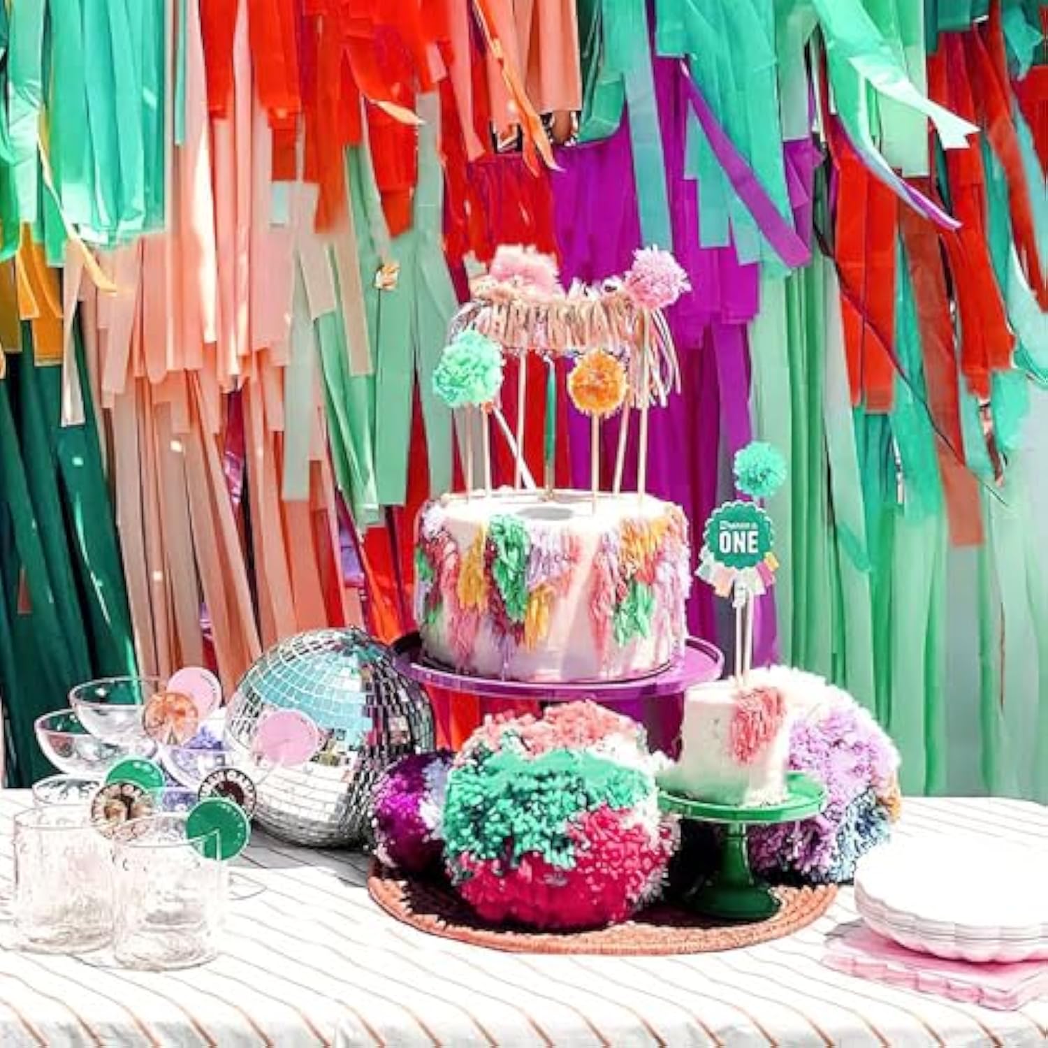 Crepe Paper Streamers 4 Rolls 328Ft, Pack Of Metallic Rose Gold, Pink, Dusty Pink Party Streamers For Birthday Wedding Bachelorette Baby Bridal Shower Party Decorations (1.8Inch X 82Ft/Roll)