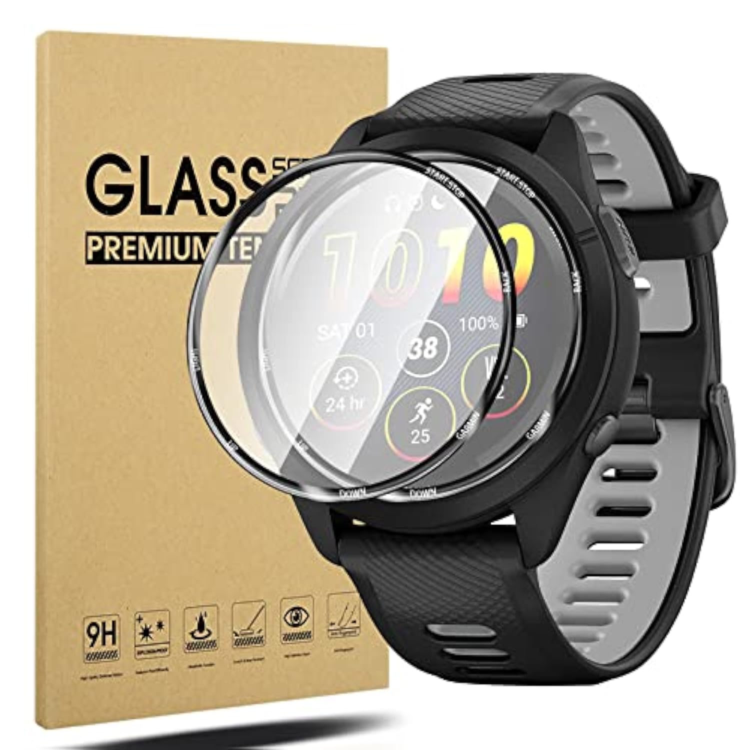 2-Pack For Garmin Forerunner 265 Screen Protector, [Anti-Scratch] Ultra-Thin High Definition Soft Screen Protective Film