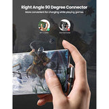 UGREEN USB to USB C Cable 90 Degree USB C Fast Charging Cord Compatible with iPhone 16/16 Plus/16 Pro/16 Pro Max/15/Samsung Galaxy S10/S10+/Pixel 7/6a/LG G8/G7/Pixel/Switch, etc. 6.6FT