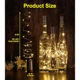 Wine Bottle Lights With Cork, 4 Pack Usb Rechargeable Cork Lights For Wine Bottles,Christmas, Halloween, Party Decoratio