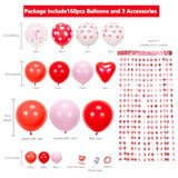 160Pcs Valentine'S Balloon Arch Garland Kit Red And Pink Heart Kiss 3.2X6 Feet Love Backdrop For Mother'S Day Wedding Engagement Birthday Party Day Decorations