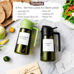 - Original 16Oz/470Ml Olive Oil Dispenser Bottle For Kitchen Gadgets And Air Fryer Accessories - Olive Oil Sprayer For Cooking W/Stickers - Black