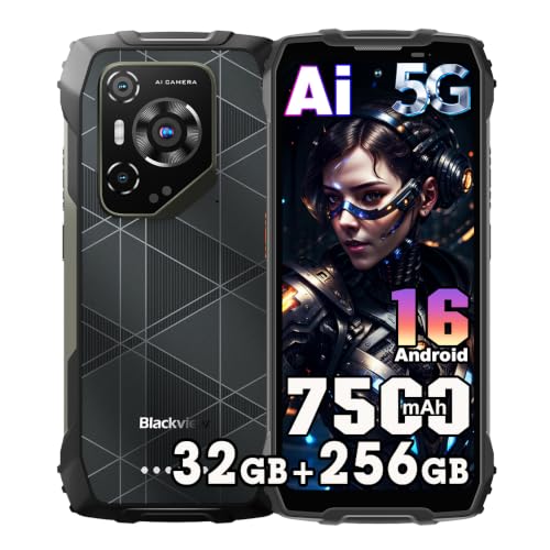 BL7000 5G Rugged Smartphone, 24GB+256GB/2TB Android 15 Rugged Phone, 50MP+20MP AI Camera, 6.78'' 120Hz Display, 7500mAh/33W, IP68/69K Waterproof