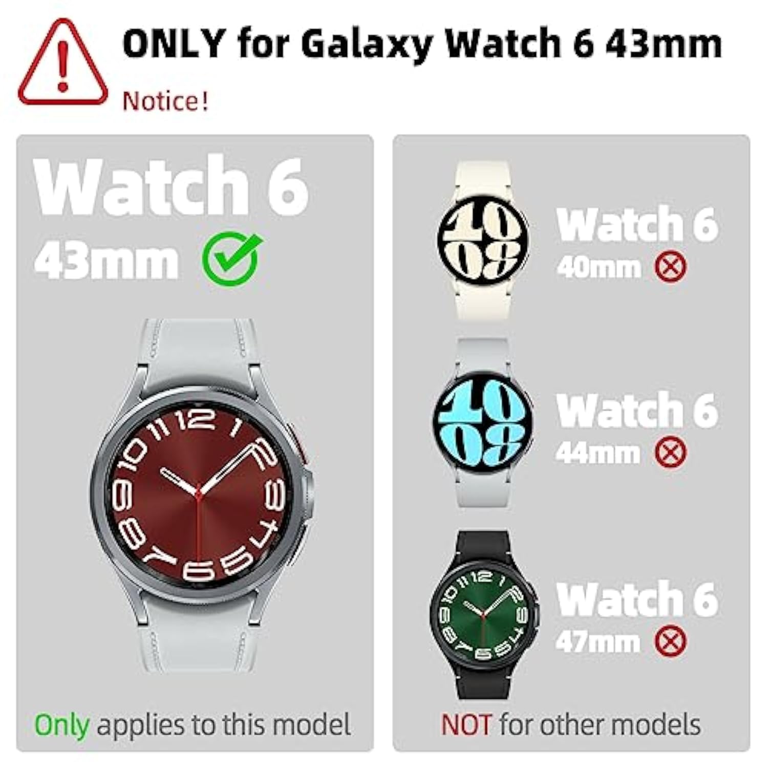 [4 Pack] For Samsung Galaxy Watch 6 Classic 43Mm Screen Protector,Tempered Glass Protective Film Cover Accessories For Galaxy Watch 6 Classic 43Mm (Not For Other Models)