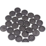 40 Pack Large Big Black Wooden Buttons 30Mm 4 Hole Wood Button