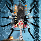 31" Giant Spider Animatronics Halloween Hanging Decorations with Spider Egg