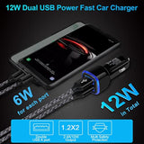 6Pack Fast Charge Dual Port Lighter Plug Usb Adapter, 12 Volt Usb Outlet For Iphone 15 14 13 12 11 Pro Max 10 Se Xr Xs X 8 7 Plus 6, Ipad, Samsung Galaxy S23 S22 S21 S20 S10 S9