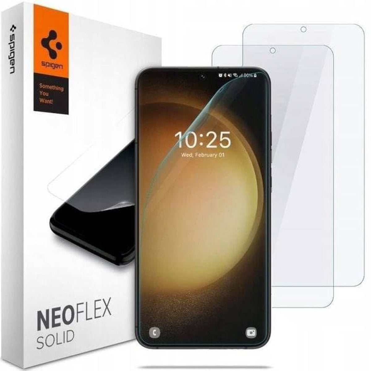 Spigen NeoFlex Solid Screen Protector Designed for Galaxy S23 Plus (2023) [2 Pack] - Case Friendly
