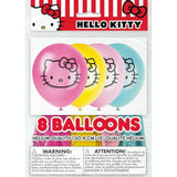 Hello Kitty Balloons | Set of 9 | Large 25" Hello Kitty Balloon (1) and 12" Balloons (8) | Sticker | Hello Kitty Birthday Decorations and Party Supplies | Officially Licensed
