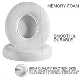 Cushion Pads For Beats Headphones, Replacement Memory Foam Soft Leather Covers Compatible For Solo 2 & 3 Wireless On-Ear Headphones (White)