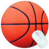 Round Xxl Mouse Pad 11.8X11.8 Inch, Large Basketball Sport Smooth Desk Pad Orange Washable Funny Gaming Mousepad With Non-Slip Rubber Base Soft Mouse Mat For Office Home Mpad-Ba