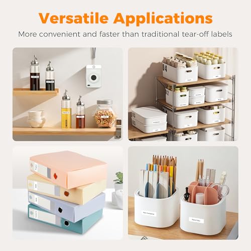 Op1 Label Maker Machine With Tape, Wireless Small Label Maker Bluetooth With Multiple Templates For Home School Office Organization, Thermal Sticker Printer Gray White