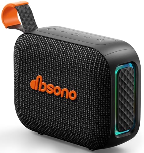 Portable Bluetooth Speaker Waterproof Gift: Ipx5 Hd Sound Up To 24H Playtime, Tws Pairing, Wireless Speakers With Lights, Travel Essentials Valentines Birthday Gifts For Men Women Boys Girls-Black