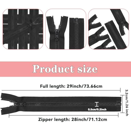 10Pcs 28Inch Separating Jacket Zippers For Sewing Coats Jacket Sports